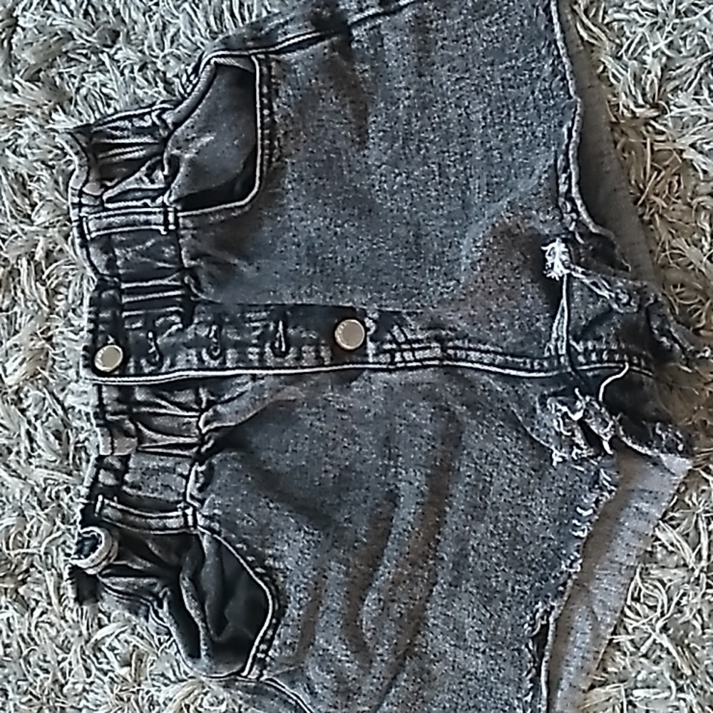 Black jean shorts
